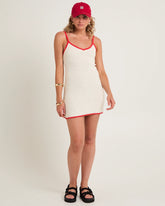 Tilly Contrast Crochet Mini Dress