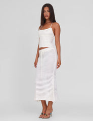EMELYN MIDI SKIRT - CREAM