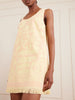 Solstice logo-jacquard fringed cotton-terry mini dress