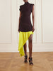Knitted turtleneck mini dress