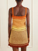 Plumar striped crocheted cotton mini dress