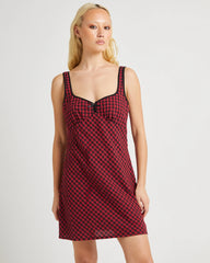 Grunge Plaid Mini Dress