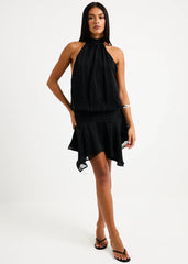 Naomi High Neck Mini Dress