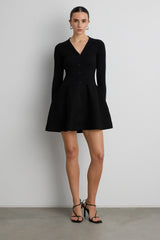 RIBBED PEPLUM MINI DRESS