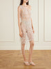 Naia asymmetric embellished open-knit cotton mini dress