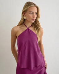 Milaya Mini Dress in Chiffon Berry