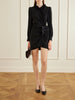 Ruffled silk-jacquard mini dress