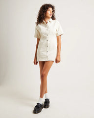 Rio Denim Mini Dress Ecru