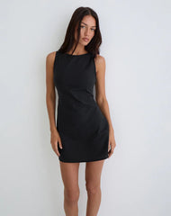 Ayana Backless Mini Dress in Black