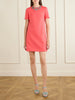 Crystal-embellished wool and silk-blend crepe mini dress