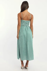 Green Check Maxi Dress Singlet