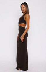 Haven't Met You Maxi Dress Chocolate