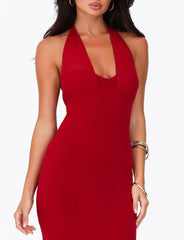 GRANGER MIDI DRESS - RED : CHERRY RED