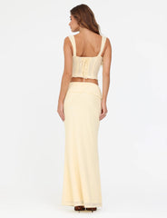 GINNY MAXI SKIRT - YELLOW : LEMON