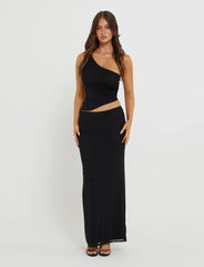 DEANNA MAXI SKIRT - BLACK