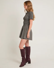 Bonnie Shirred Bubble Mini Dress