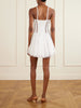 Gardenia lace-trimmed cotton-blend poplin mini dress