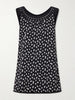 Danielle floral-print lace-trimmed cotton mini dress