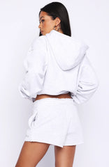 On My Own Terms Lounge Shorts Grey Marle