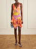 Guava Flores ruffled printed cotton-voile mini dress
