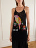Embroidered crocheted cotton mini dress