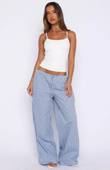 The Sweetest Love Drawstring Pants Blue/Navy Stripe