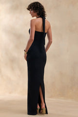 Robyn | Black Sweetheart-Neck Maxi Dress