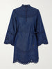 Mahon broderie anglaise denim mini dress