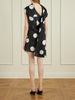Tatia draped polka-dot silk mini dress