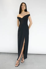 SWEETHEART OFF THE SHOULDER MIDI DRESS