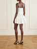 Tiered pointelle-knit mini dress