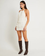 Alda Shirred Mini Dress