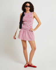 Delmore Shirred Mini Dress
