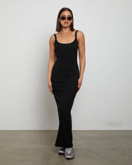 Backless Midi Dress in Black