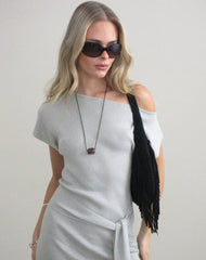 Derana Mini Dress in Silver Shimmer