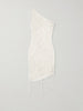 Naia asymmetric embellished open-knit cotton mini dress