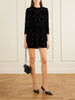Devoré-velvet mini dress
