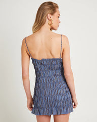 Hazel Shirred Mini Dress