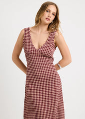 Capricorn Seersucker Midi Dress