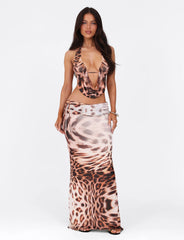 PEARL MAXI SKIRT - NEUTRAL : LEOPARD : LEOPARD HAZE
