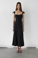 SWEETHEART NECKLINE CORSET MIDI DRESS
