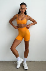Zoom Seamless Shorts 4" Mango