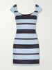 Manolo Blahnik Eloise striped taffeta-faille mini dress
