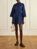 Mahon broderie anglaise denim mini dress