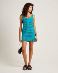 Kendall Mini Dress in Turquoise