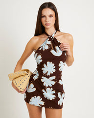 Kay Keyhole Linen Mini Dress