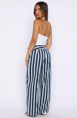 Won't Look Back Pants Blue Stripe