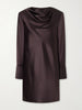 Amal draped silk-blend satin mini dress