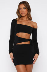 Meet Me In Manhattan Mini Dress Black