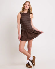 Delmore Shirred Mini Dress